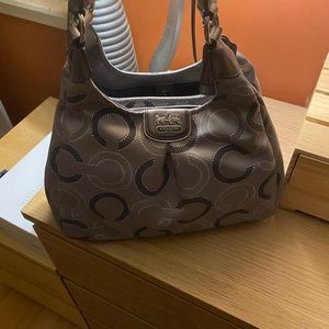 Silver Coach bag in perfect condition